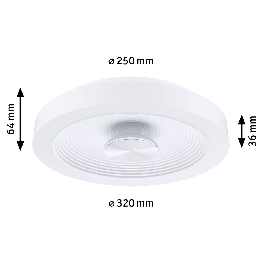 Paulmann LED Deckenleuchte Volea IP44  3000K 470lm / 1650lm 230V 3,5W / 13W dimmbar Weiß#Silber