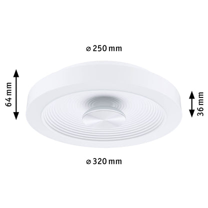 Paulmann LED Deckenleuchte Volea IP44  3000K 470lm / 1650lm 230V 3,5W / 13W dimmbar Weiß#Silber