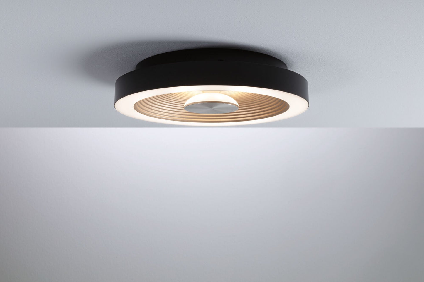 Paulmann LED Deckenleuchte Volea IP44  3000K 470lm / 1650lm 230V 3,5W / 13W dimmbar Schwarz#Gold
