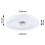 Paulmann LED Deckenleuchte Volea IP44  3000K 500lm / 2400lm 230V 4W / 18,5W dimmbar Weiß#Silber