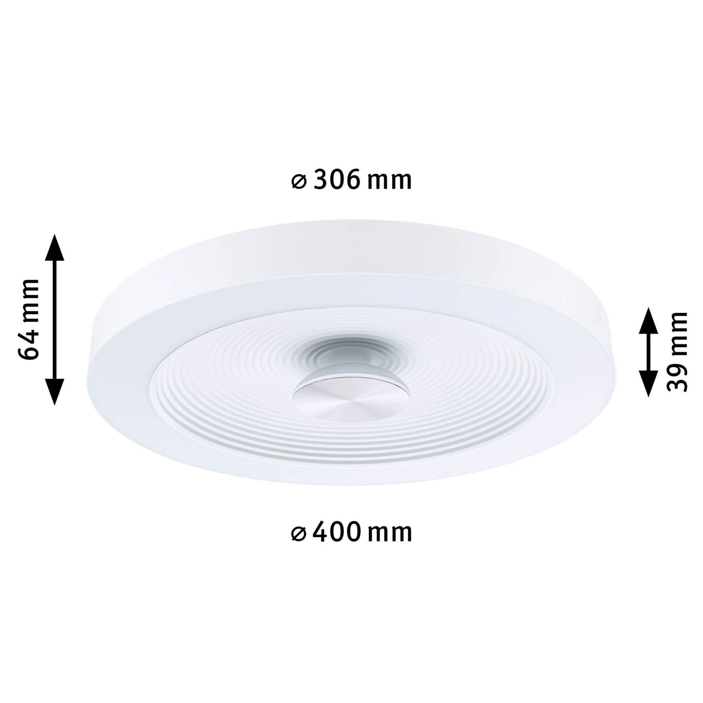Paulmann LED Deckenleuchte Volea IP44  3000K 500lm / 2400lm 230V 4W / 18,5W dimmbar Weiß#Silber
