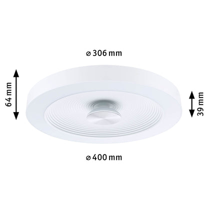 Paulmann LED Deckenleuchte Volea IP44  3000K 500lm / 2400lm 230V 4W / 18,5W dimmbar Weiß#Silber