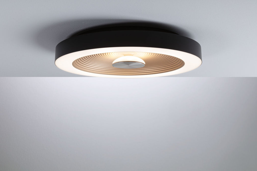 Paulmann LED Deckenleuchte Volea IP44  3000K 500lm / 2400lm 230V 4W / 18,5W dimmbar Schwarz#Gold