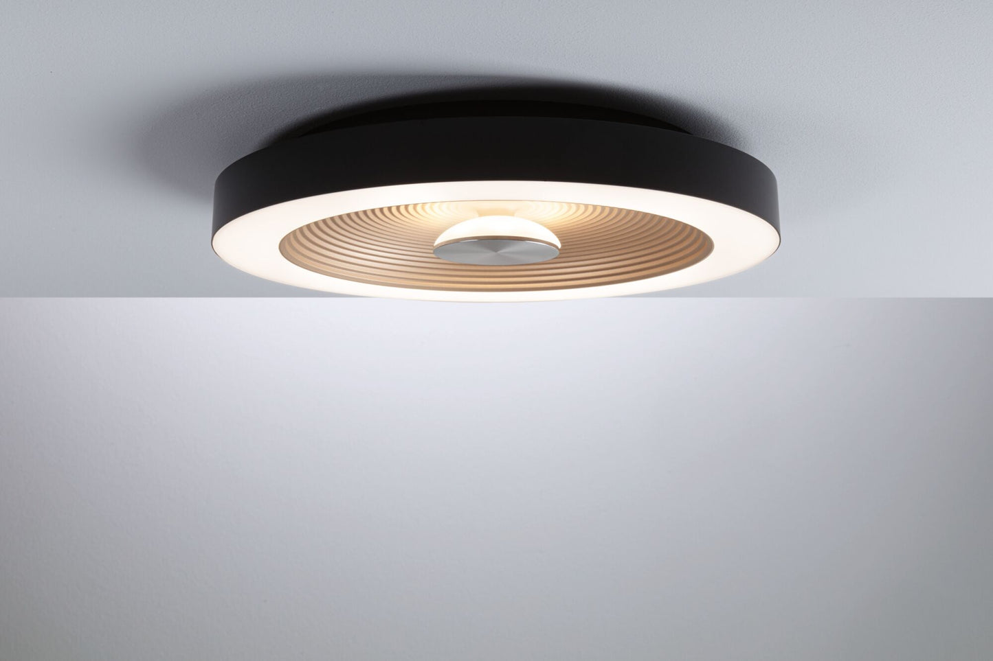 Paulmann LED Deckenleuchte Volea IP44  3000K 500lm / 2400lm 230V 4W / 18,5W dimmbar Schwarz#Gold