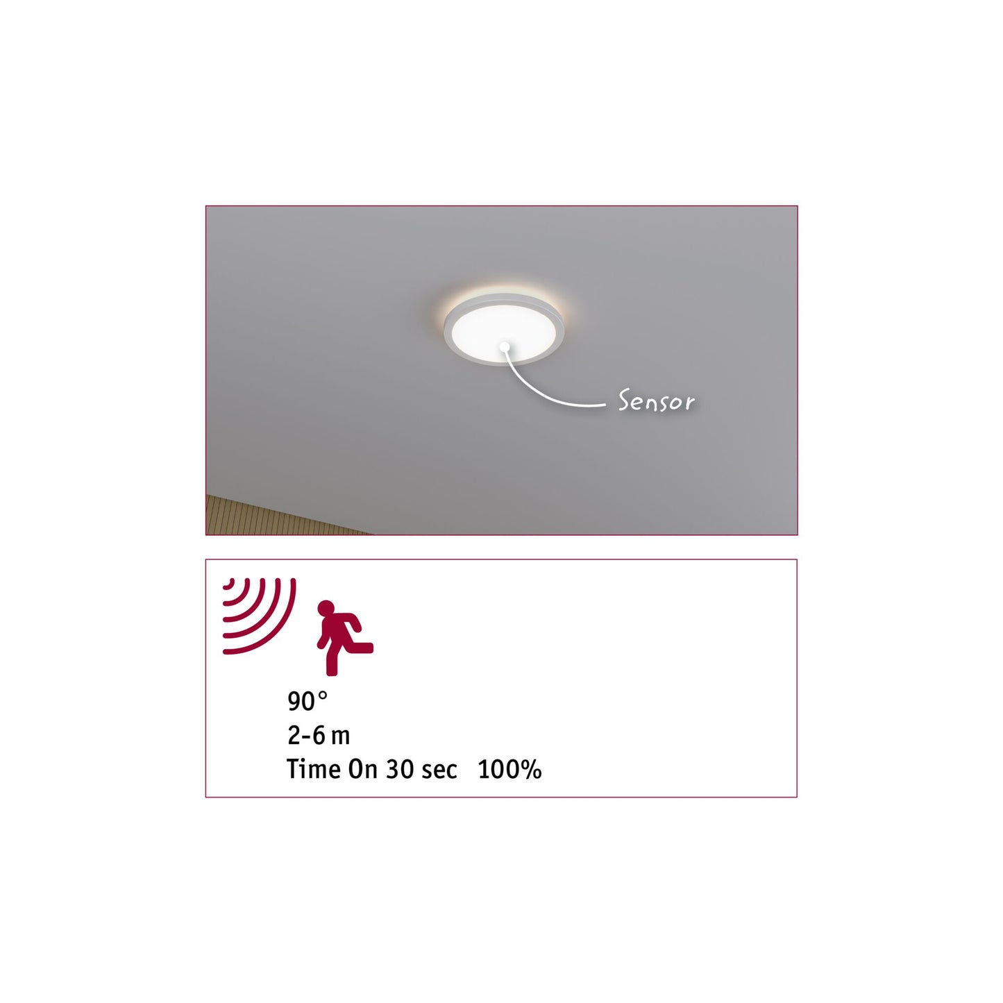 Paulmann LED Panel Atria Shine ${Sensor} Backlight IP44 rund 190mm  11,2W 850lm 4000K Weiß