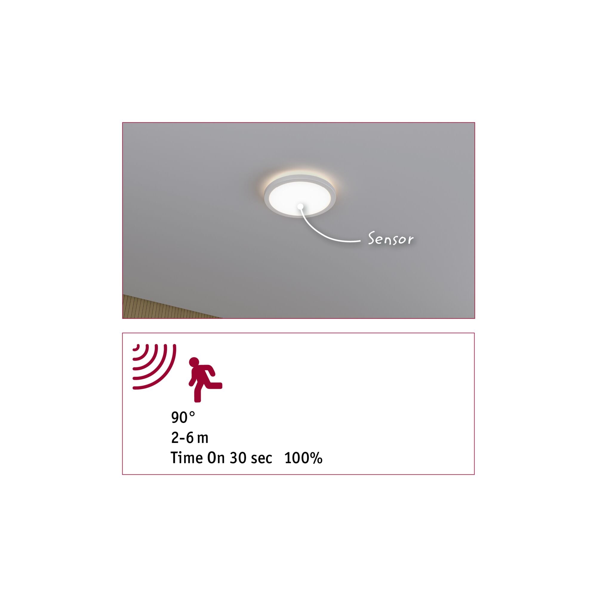 Paulmann LED Panel Atria Shine ${Sensor} Backlight IP44 rund 190mm  11,2W 850lm 4000K Weiß