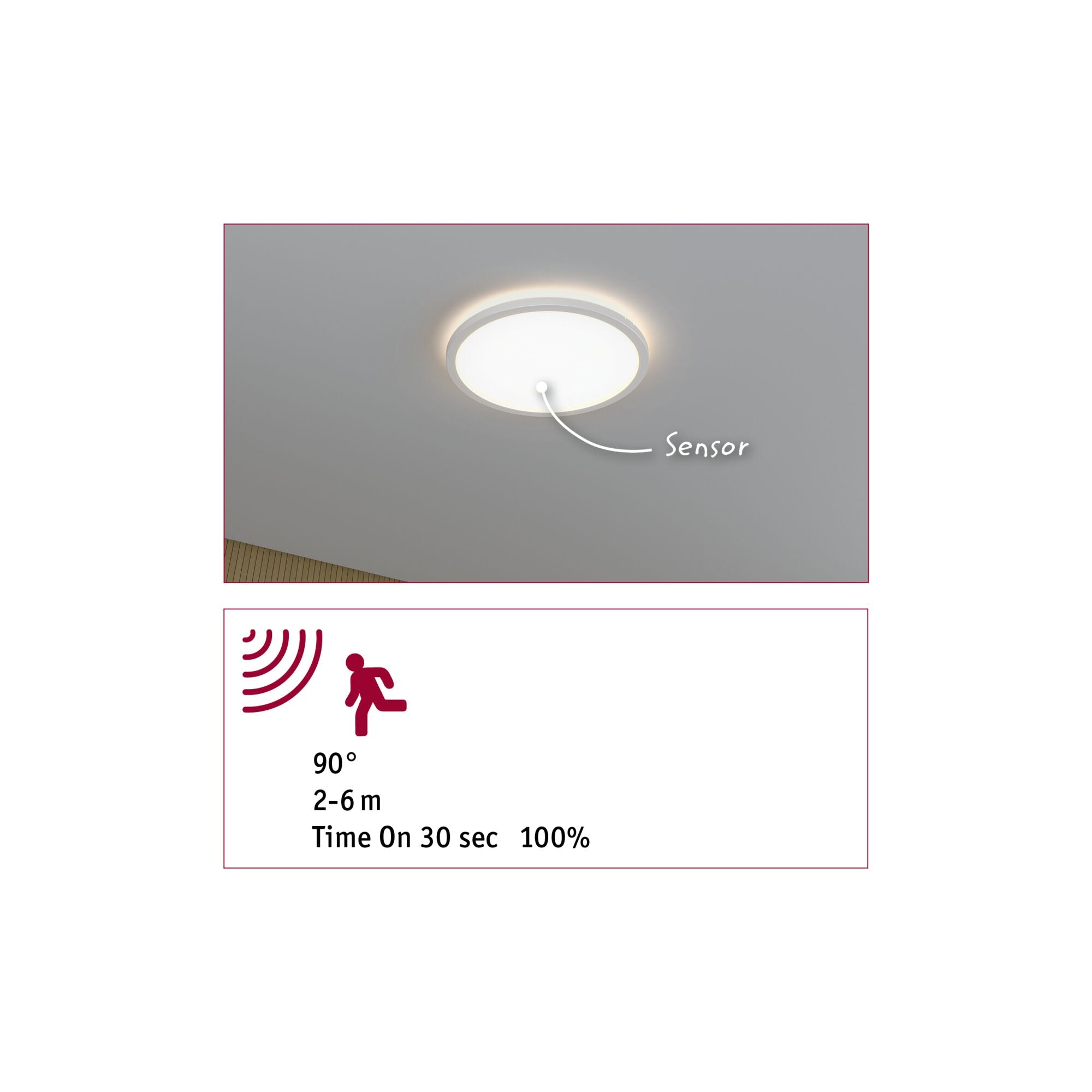 Paulmann LED Panel Atria Shine ${Sensor} Backlight IP44 rund 293mm  16W 1600lm 4000K Weiß