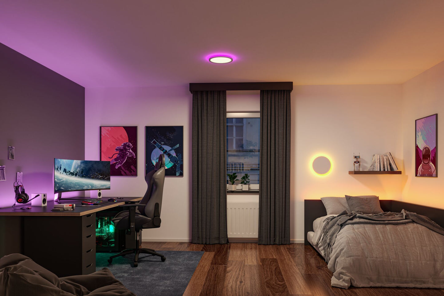 Paulmann LED Panel Atria Shine rund 290mm  19W / 2W 1500lm RGB+ Weiß dimmbar
