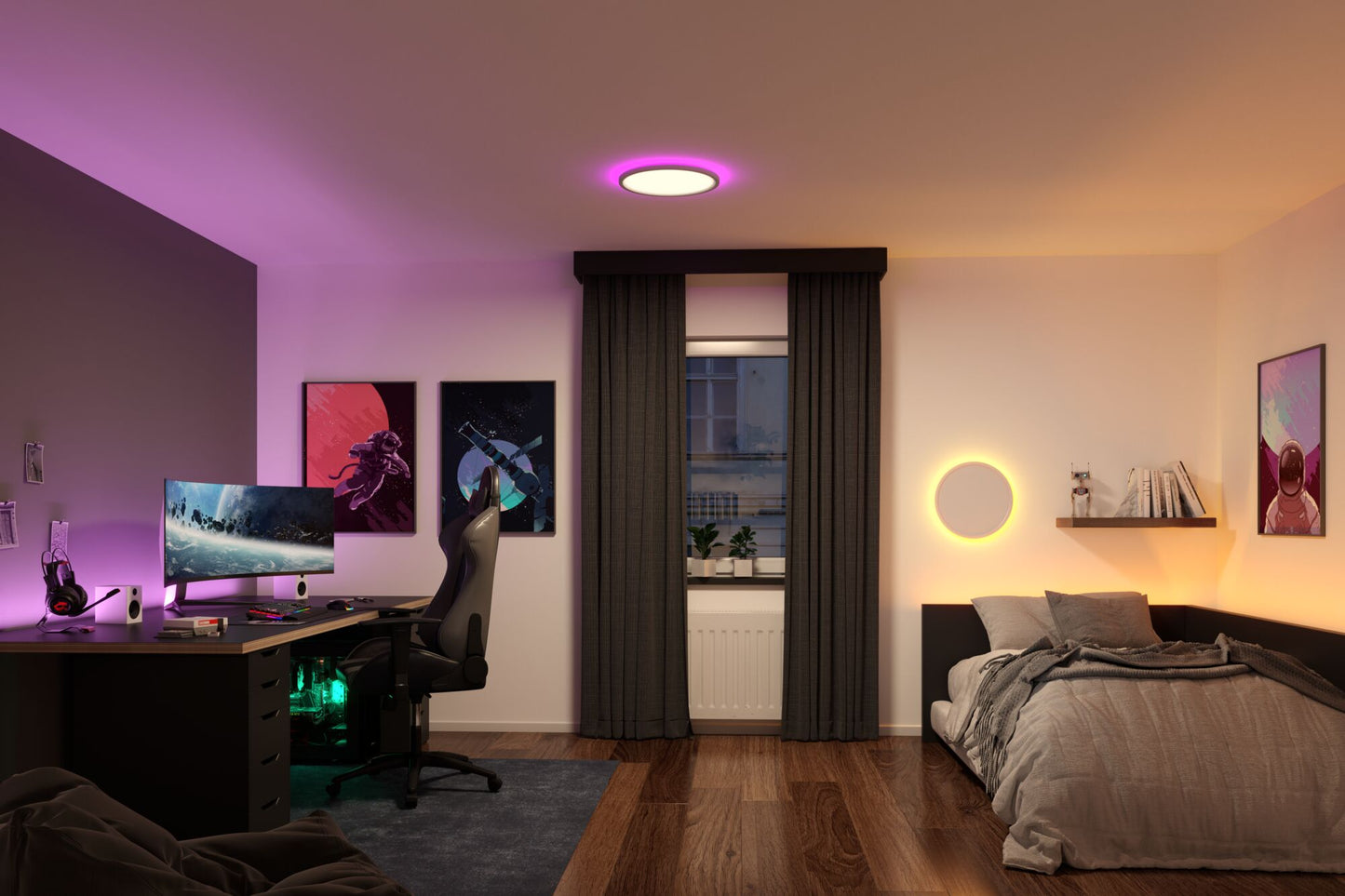 Paulmann LED Panel Atria Shine rund 400mm  32W / 3W 2700lm RGB+ Weiß dimmbar