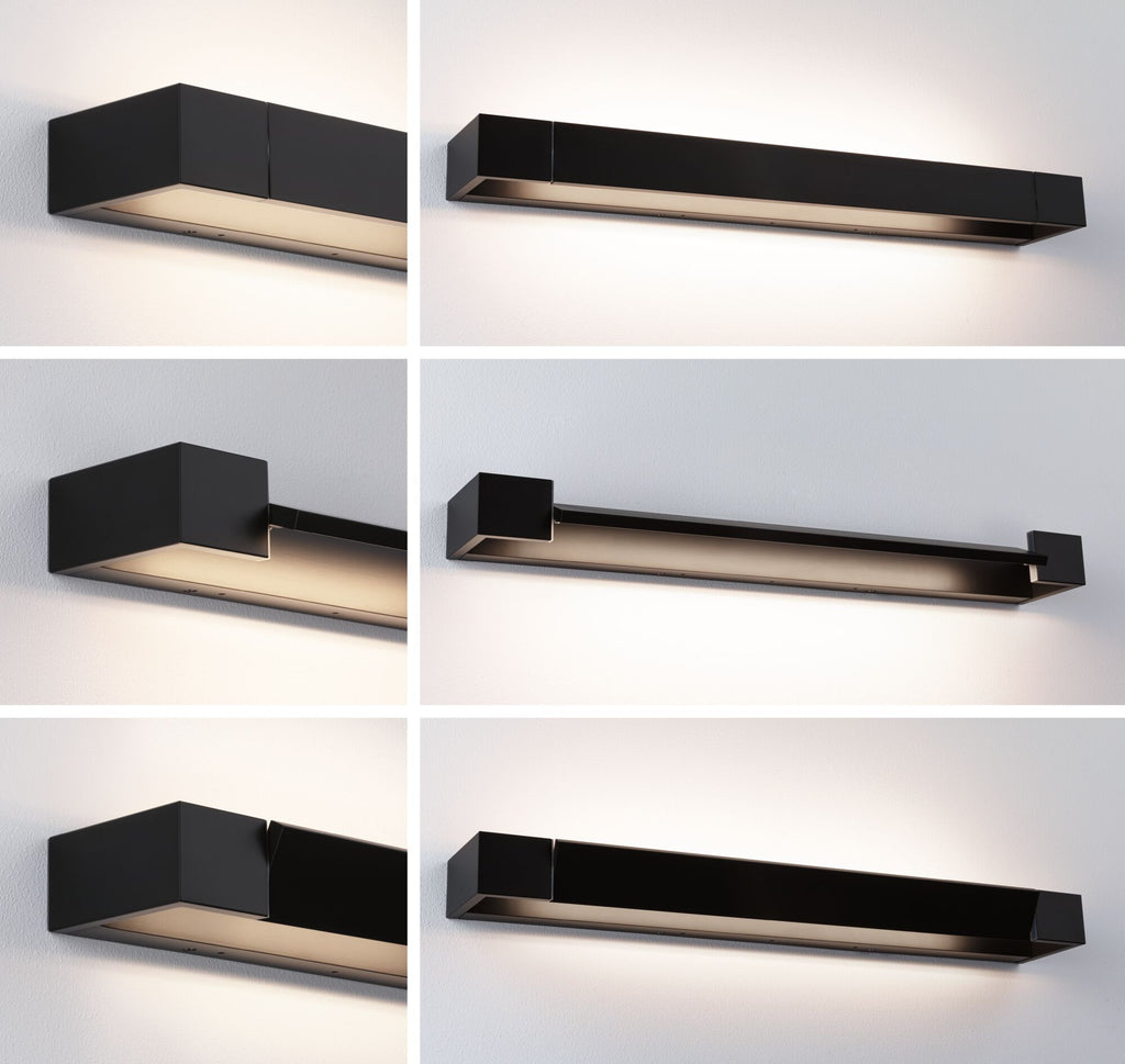 Paulmann LED Wandleuchte Lucille IP44  2700K 1300lm 230V 17W dimmbar Schwarz