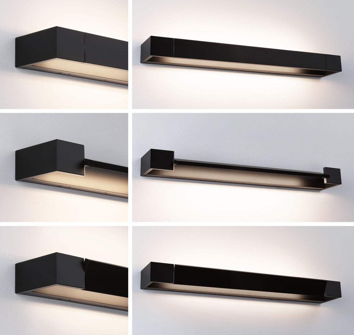 Paulmann LED Wandleuchte Lucille IP44  2700K 1300lm 230V 17W dimmbar Schwarz