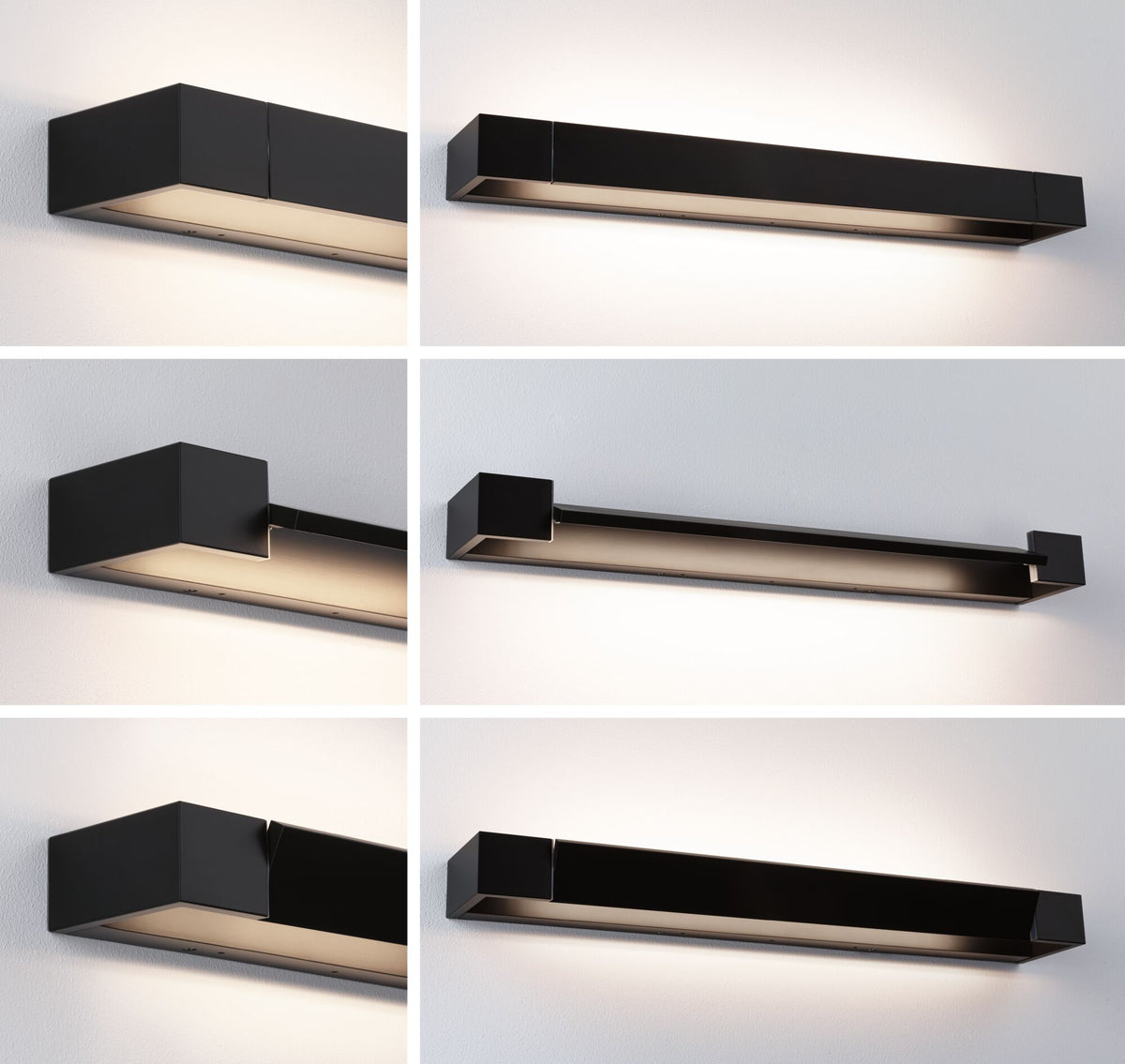 Paulmann LED Wandleuchte Lucille IP44  2700K 1300lm 230V 17W dimmbar Schwarz