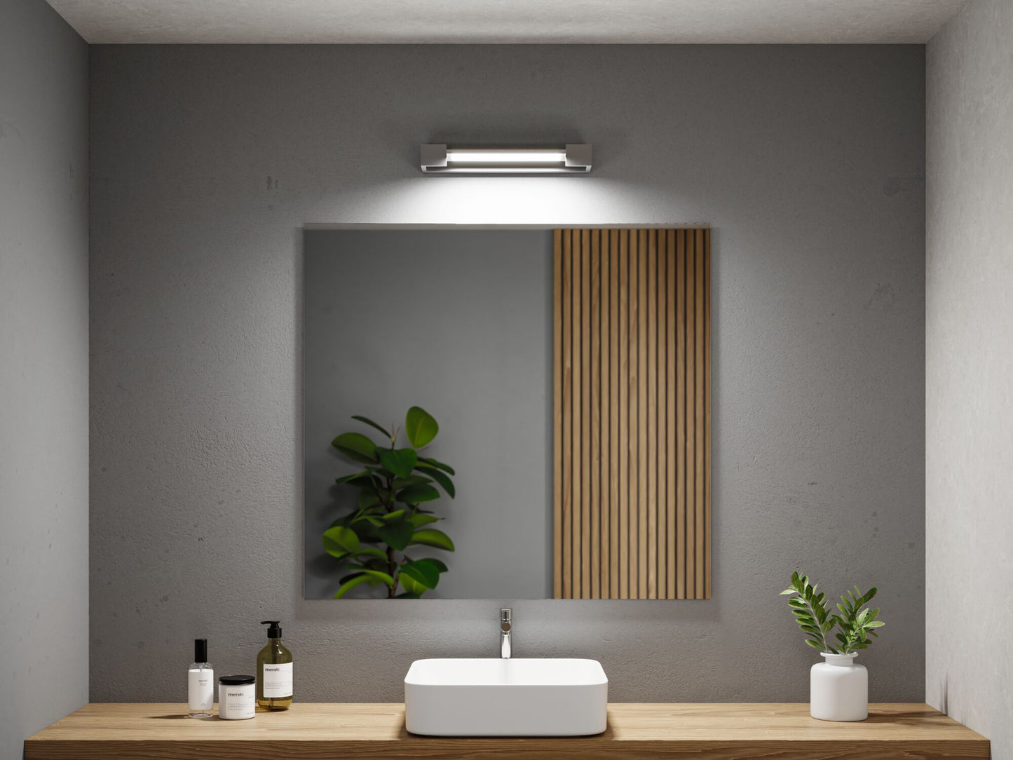 Paulmann LED Wandleuchte Lucille IP44  2700K 1000lm 230V 11W dimmbar Alu matt