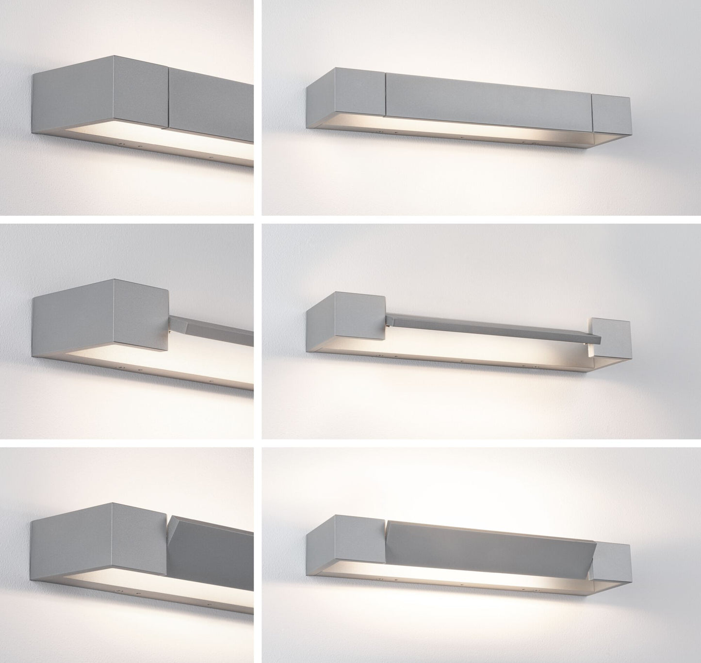 Paulmann LED Wandleuchte Lucille IP44  2700K 1000lm 230V 11W dimmbar Alu matt
