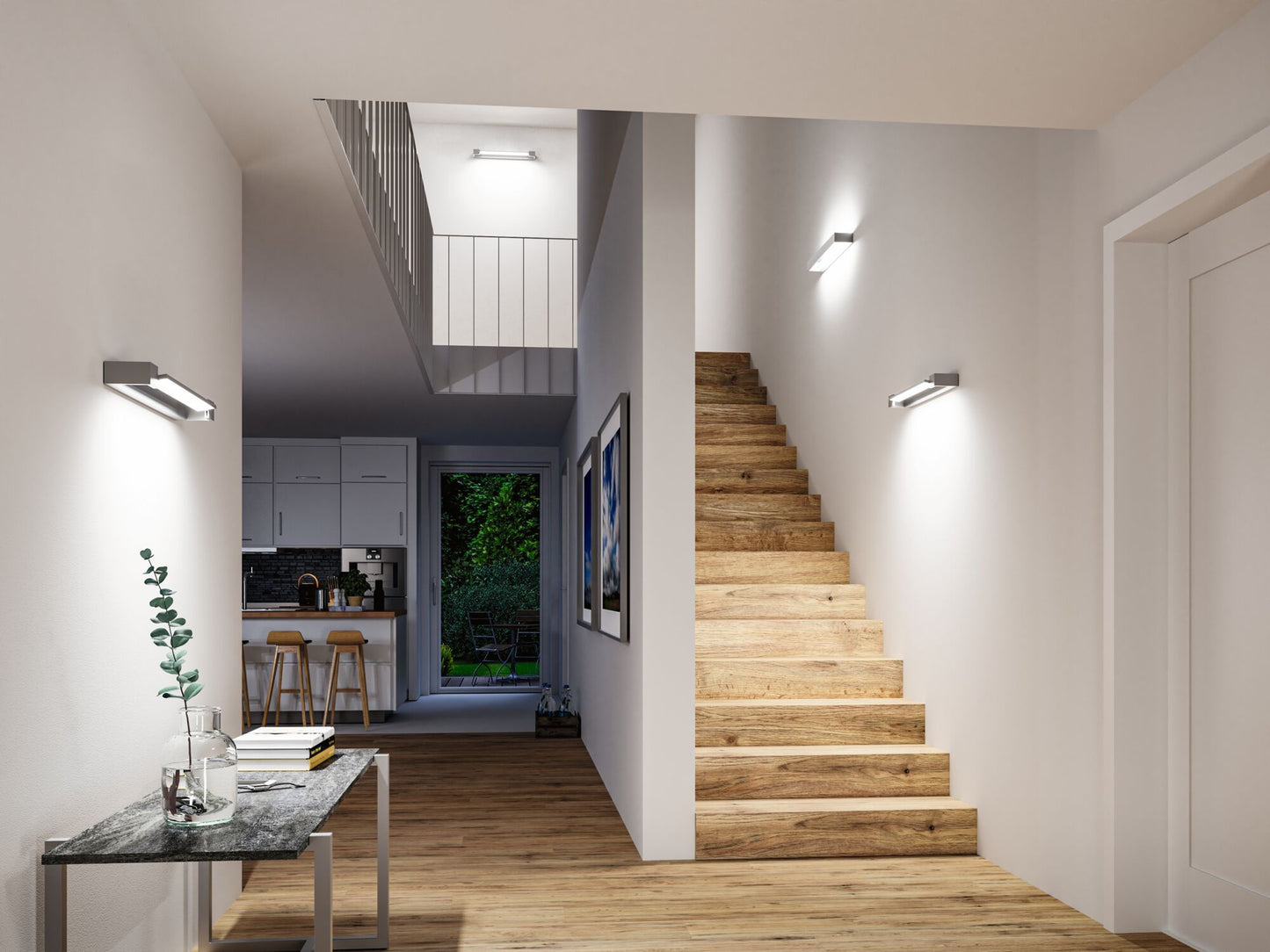 Paulmann LED Wandleuchte Lucille IP44  2700K 1300lm 230V 17W dimmbar Alu matt