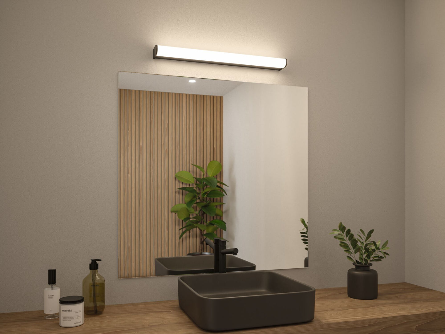 Paulmann LED Wandleuchte Arneb IP44  3000K 1000lm 230V 12,5W  Schwarz