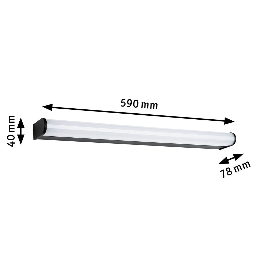 Paulmann LED Wandleuchte Arneb IP44  3000K 1000lm 230V 12,5W  Schwarz