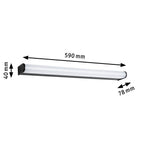 Paulmann LED Wandleuchte Arneb IP44  3000K 1000lm 230V 12,5W  Schwarz