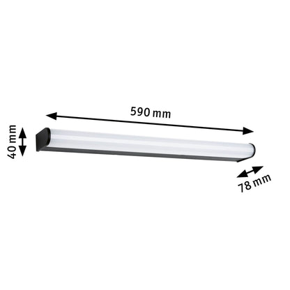 Paulmann LED Wandleuchte Arneb IP44  3000K 1000lm 230V 12,5W  Schwarz