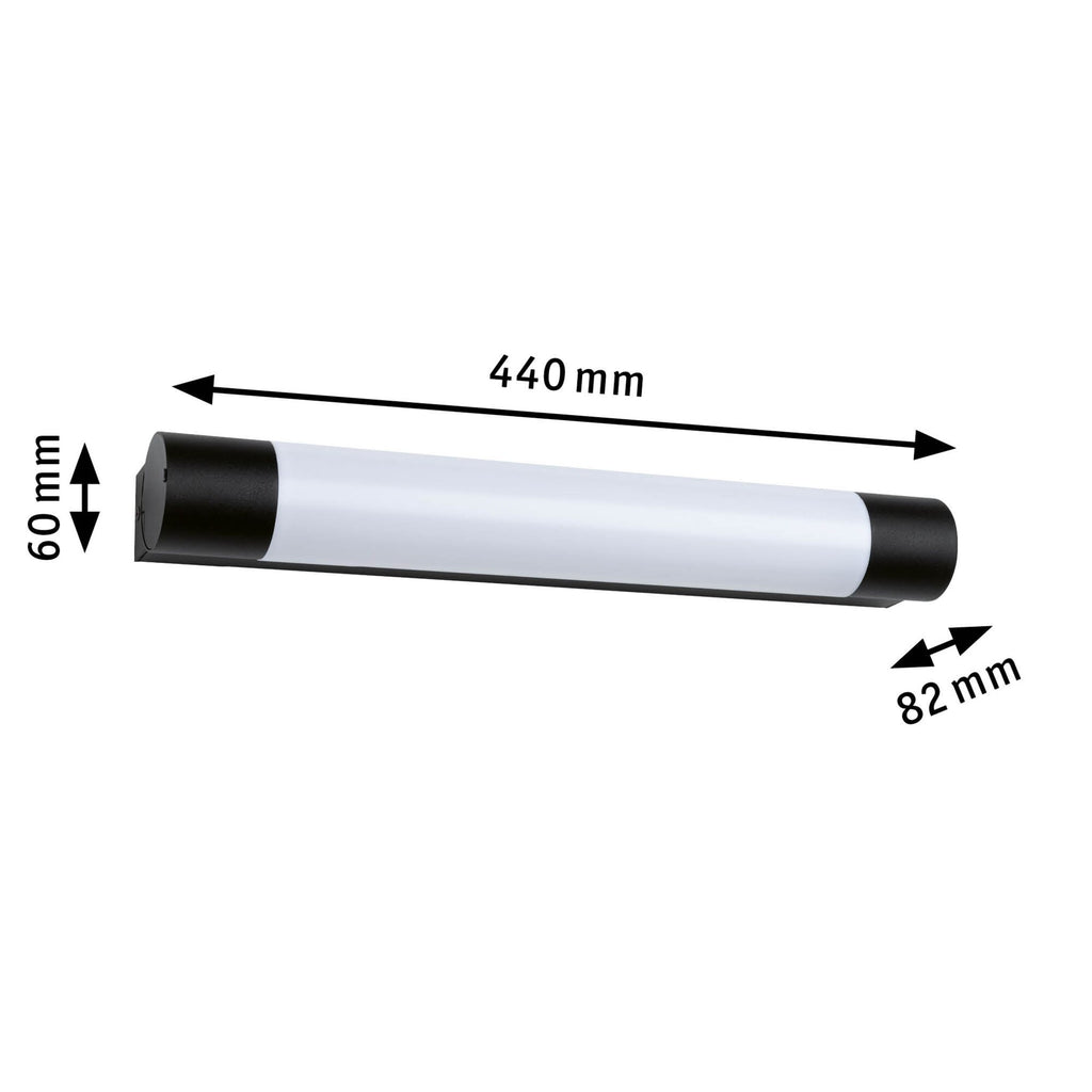 Paulmann LED Spiegelleuchte Orgon IP44  3000K 600lm 230V 7,5W  Schwarz