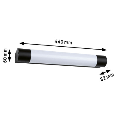 Paulmann LED Spiegelleuchte Orgon IP44  3000K 600lm 230V 7,5W  Schwarz