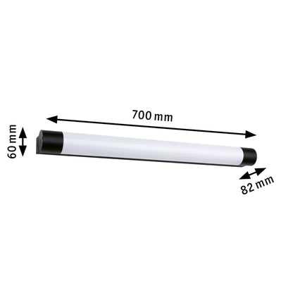 Paulmann LED Spiegelleuchte Orgon IP44  3000K 850lm 230V 10,5W  Schwarz