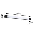 Paulmann LED Spiegelleuchte Quasar IP44  3000K 900lm 230V 11,2W  Schwarz