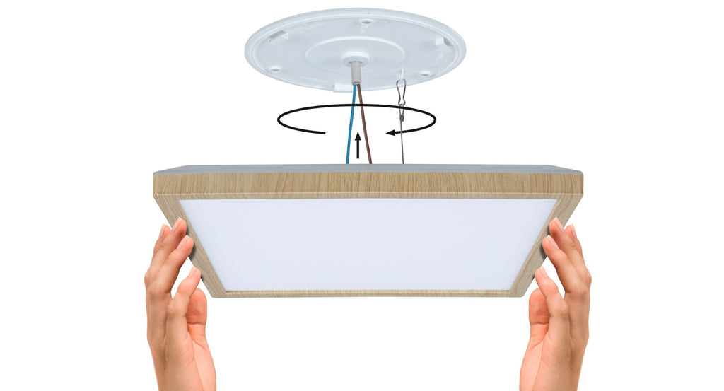 Paulmann LED Panel Atria Shine IP44 eckig 298x298mm  15,7W 2100lm White Switch Holzoptik