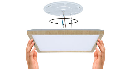 Paulmann LED Panel Atria Shine IP44 eckig 298x298mm  15,7W 2100lm White Switch Holzoptik