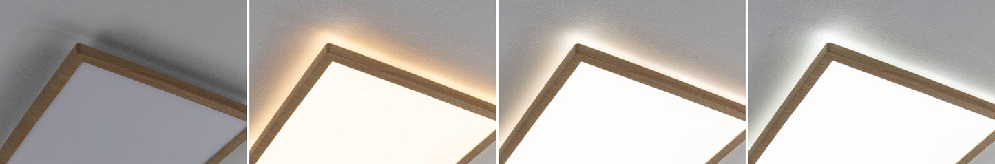 Paulmann LED Panel Atria Shine IP44 eckig 298x298mm  15,7W 2100lm White Switch Holzoptik