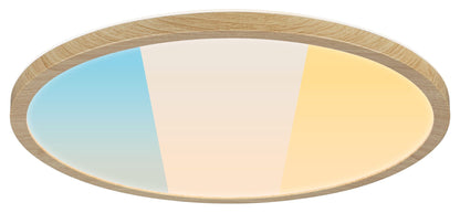 Paulmann LED Panel Atria Shine IP44 rund 398mm  20,8W 2800lm White Switch Holzoptik