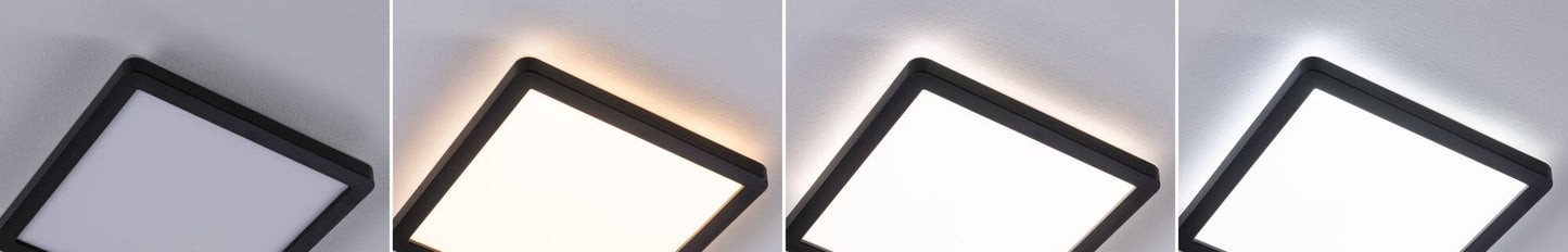 Paulmann LED Panel Atria Shine IP44 eckig 190x190mm  8W 1160lm 3000 - 6500K Schwarz