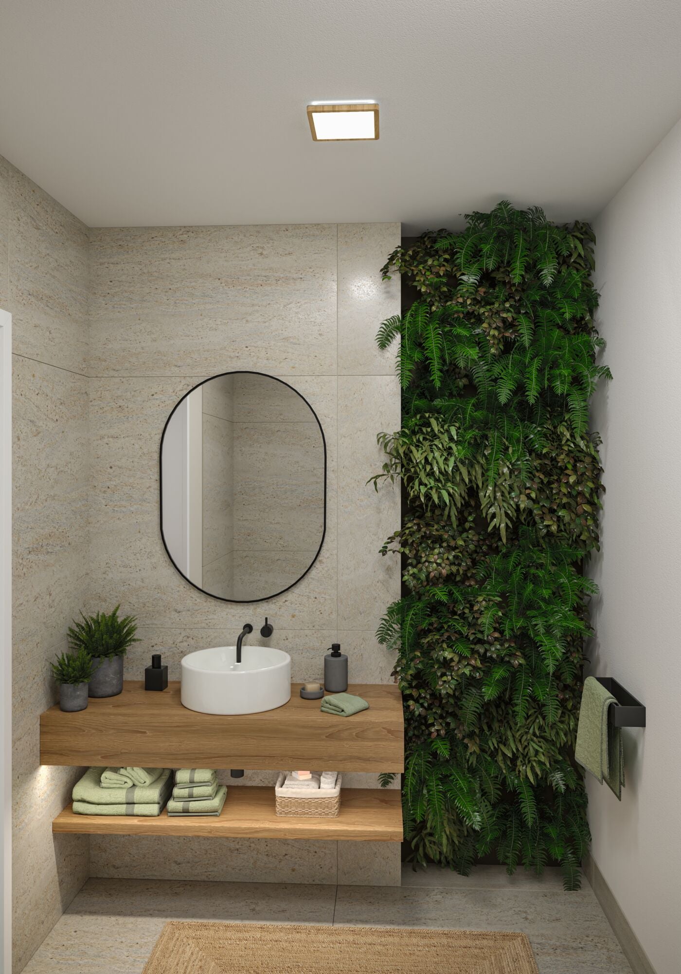 Paulmann LED Panel Atria Shine IP44 eckig 190x190mm  8W 1160lm 3000 - 6500K Holzoptik