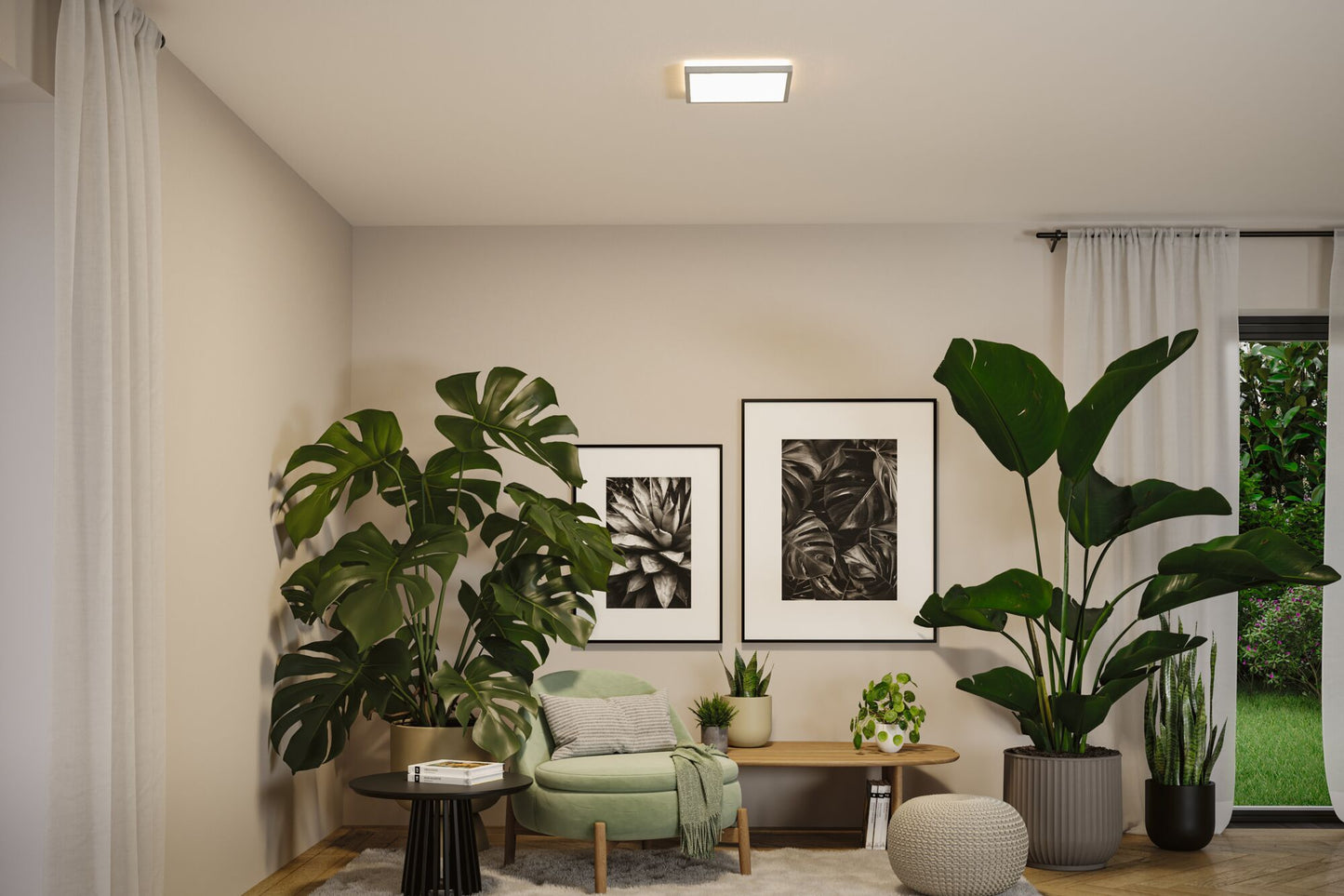Paulmann LED Panel Atria Shine IP44 eckig 298x298mm  15,7W 2100lm 3000 - 6500K Chrom matt