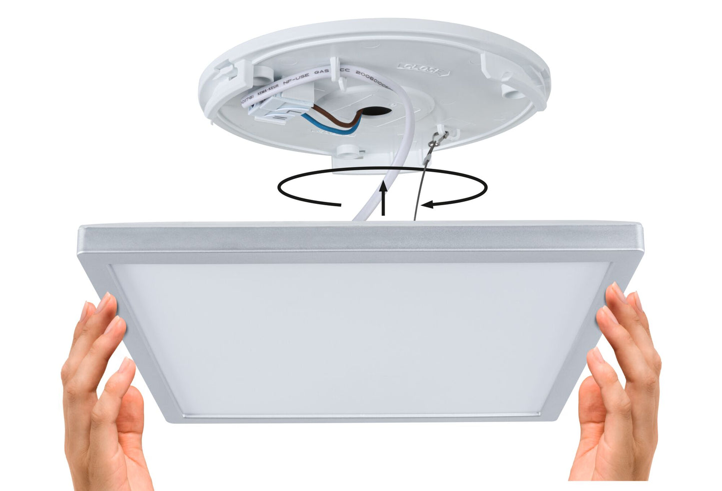 Paulmann LED Panel Atria Shine IP44 eckig 298x298mm  15,7W 2100lm 3000 - 6500K Chrom matt