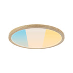 Paulmann LED Panel Atria Shine IP44 rund 298mm  14,8W 2250lm 3000 - 6500K Holzoptik