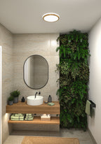 Paulmann LED Panel Atria Shine IP44 rund 298mm  14,8W 2250lm 3000 - 6500K Holzoptik