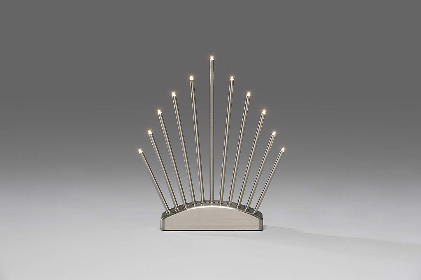 LED Metallleuchter gebürstet 11 flg.warmweiß 3537-900