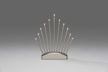 LED Metallleuchter gebürstet 11 flg.warmweiß 3537-900