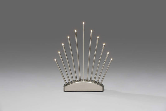 LED Metallleuchter gebürstet 11 flg.warmweiß 3537-900