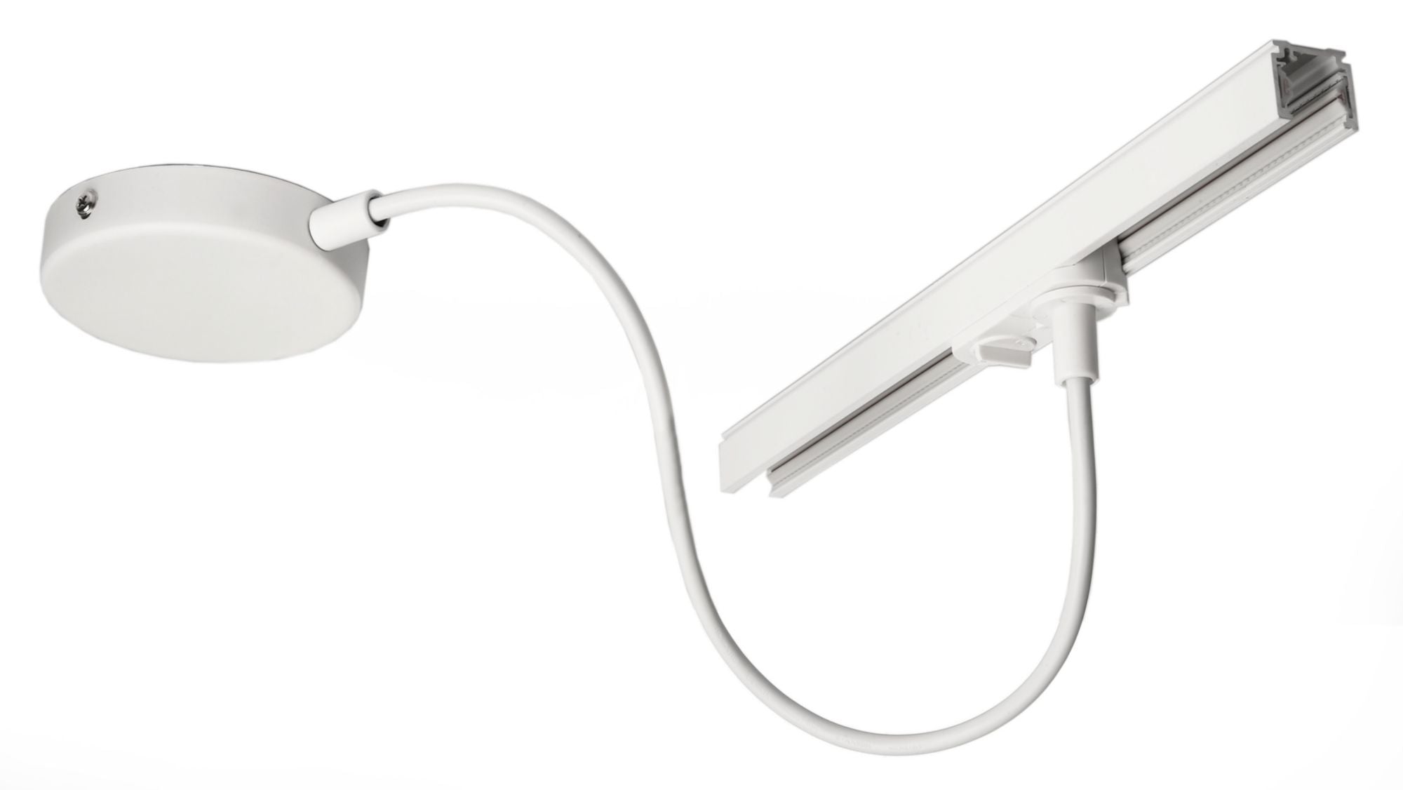 Deko-Light D One Flexeinspeiser mit Deckenbaldachin, weiß