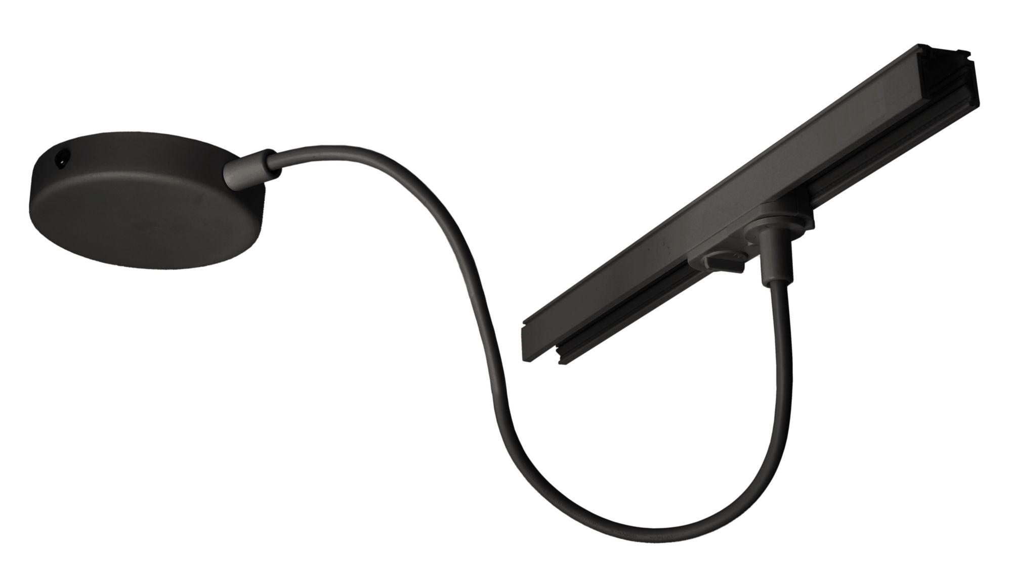 Deko-Light D One Flexeinspeiser mit Deckenbaldachin, schwarz