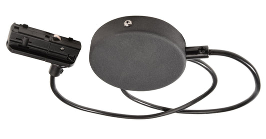 Deko-Light D One Flexeinspeiser mit Deckenbaldachin, schwarz