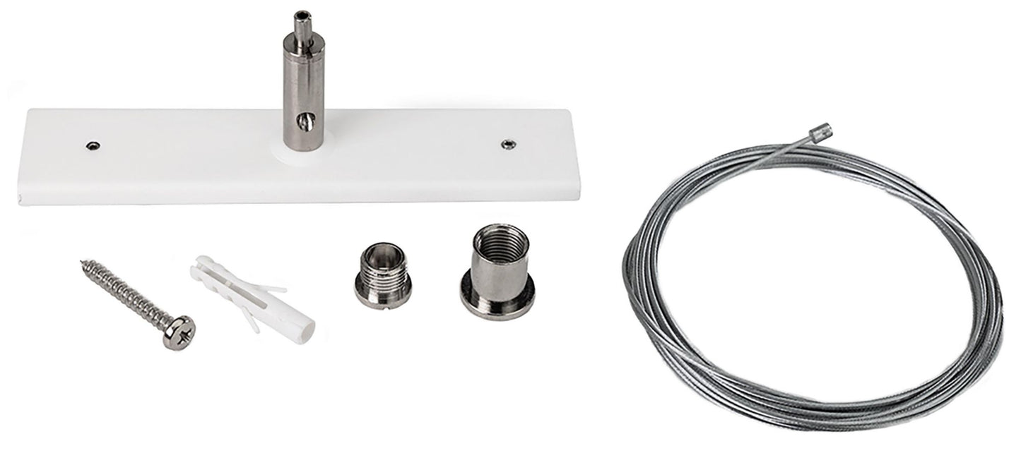 Deko-Light D One Seilabhängungshalter mit 3m Abhängeseil, weiß