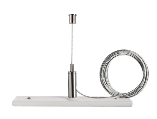 Deko-Light D One Seilabhängungshalter mit 3m Abhängeseil, weiß