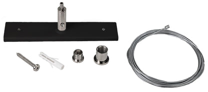 Deko-Light D One Seilabhängungshalter mit 3m Abhängeseil, schwarz
