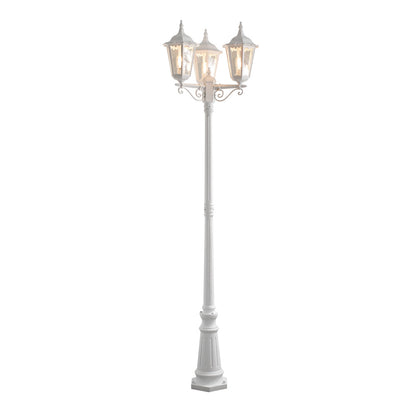 Konstsmide Stehleuchte Firenze, weiss matt, 3. flg. , klares Glas