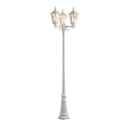 Konstsmide Stehleuchte Firenze, weiss matt, 3. flg. , klares Glas