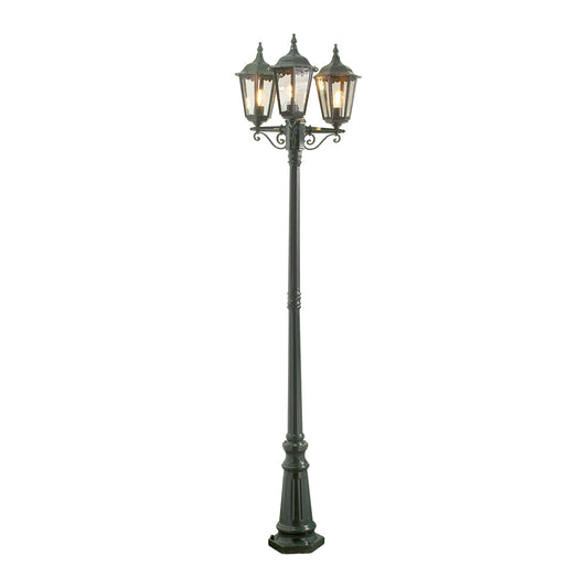Konstsmide Stehleuchte Firenze, grün, 3 flg., klares Glas