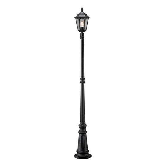 Konstsmide Stehleuchte Firenze, matt schwarz, 1.flg., klares Glas